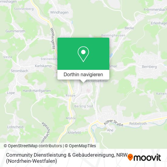 Community Dienstleistung & Gebäudereinigung Karte