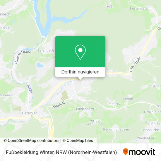 Fußbekleidung Winter Karte