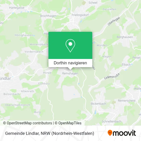 Gemeinde Lindlar Karte