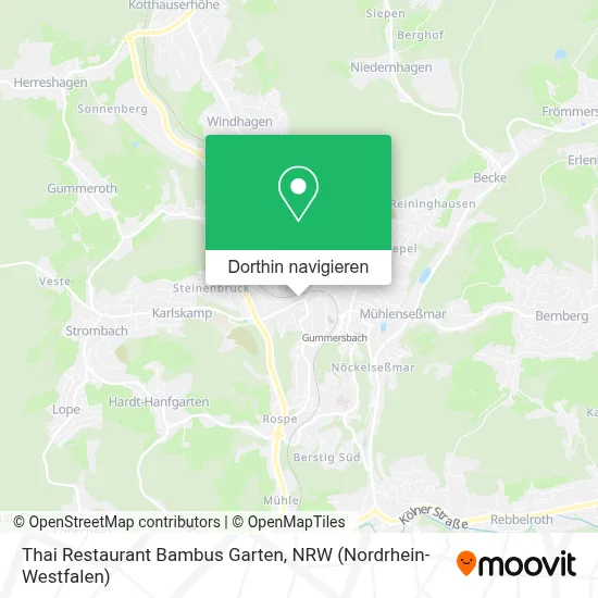 Thai Restaurant Bambus Garten Karte