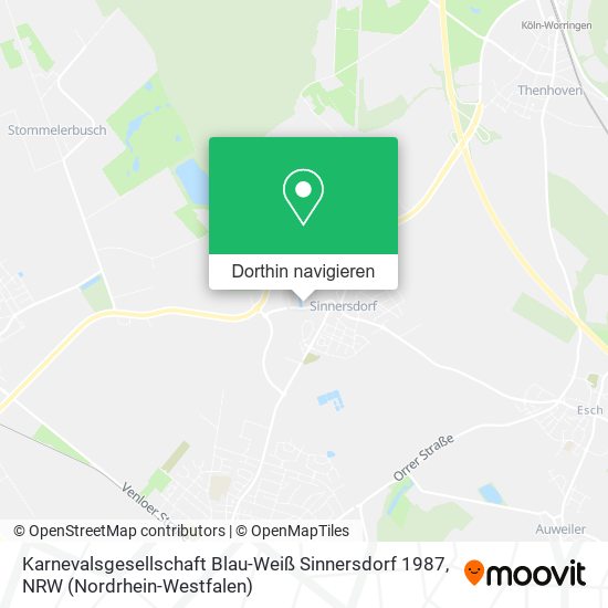 Karnevalsgesellschaft Blau-Weiß Sinnersdorf 1987 Karte