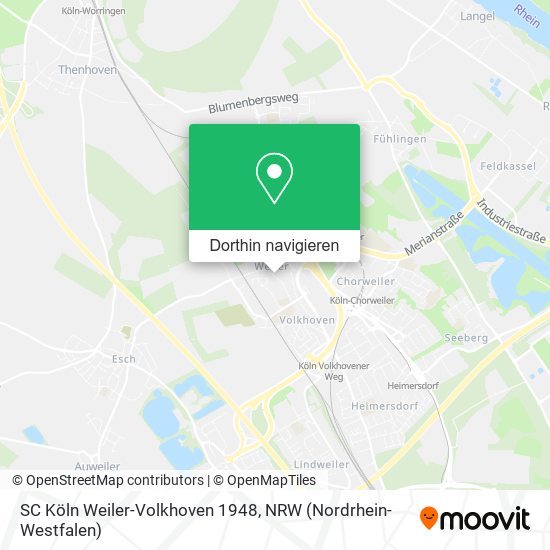 SC Köln Weiler-Volkhoven 1948 Karte