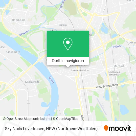 Sky Nails Leverkusen Karte