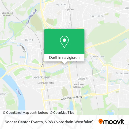 Soccer Centor Events Karte