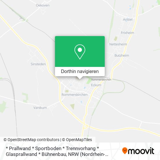 * Prallwand * Sportboden * Trennvorhang * Glasprallwand * Bühnenbau Karte