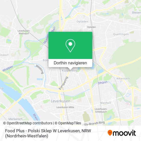 Food Plus - Polski Sklep W Leverkusen Karte
