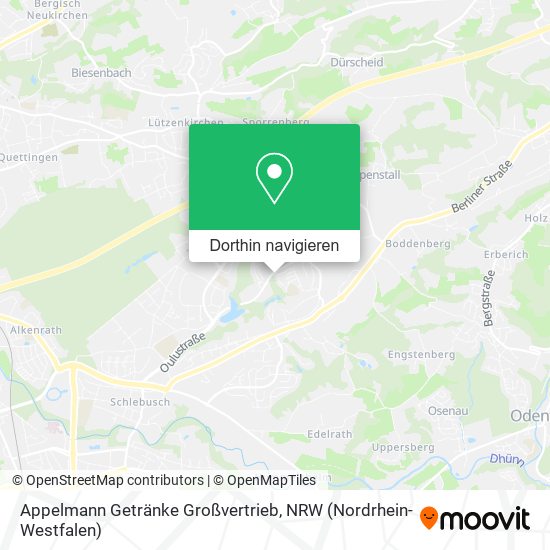 Appelmann Getränke Großvertrieb Karte