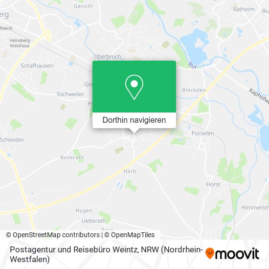 Postagentur und Reisebüro Weintz Karte
