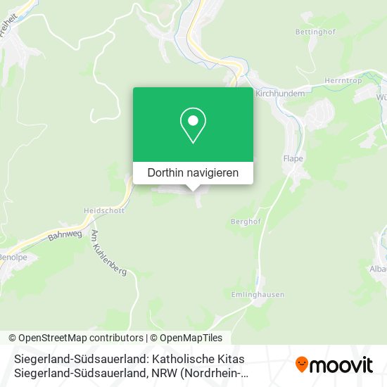 Siegerland-Südsauerland: Katholische Kitas Siegerland-Südsauerland Karte