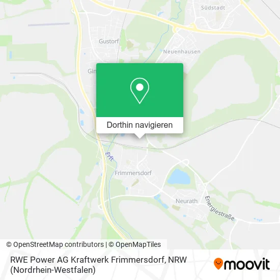 RWE Power AG Kraftwerk Frimmersdorf Karte