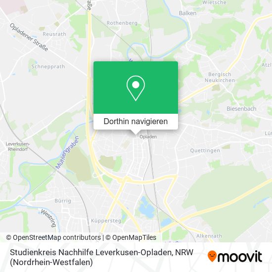 Studienkreis Nachhilfe Leverkusen-Opladen Karte