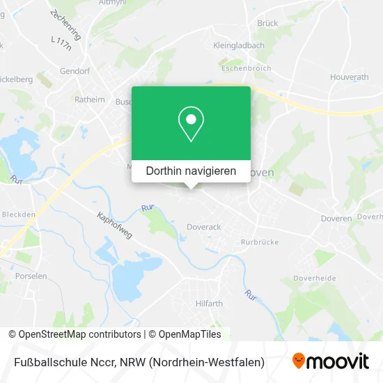 Fußballschule Nccr Karte