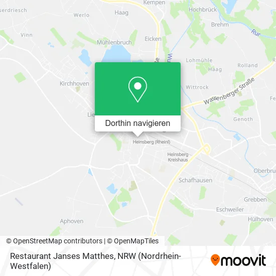 Restaurant Janses Matthes Karte