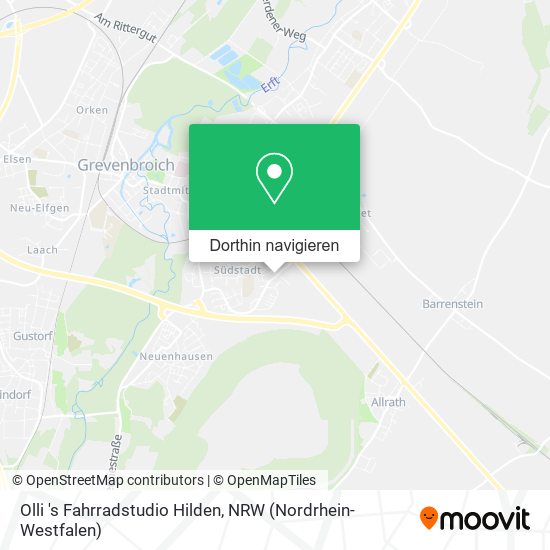 Olli 's Fahrradstudio Hilden Karte