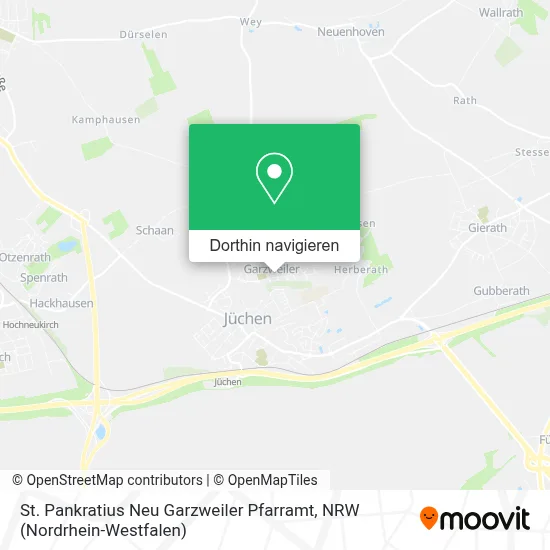 St. Pankratius Neu Garzweiler Pfarramt Karte