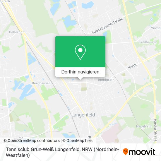 Tennisclub Grün-Weiß Langenfeld Karte