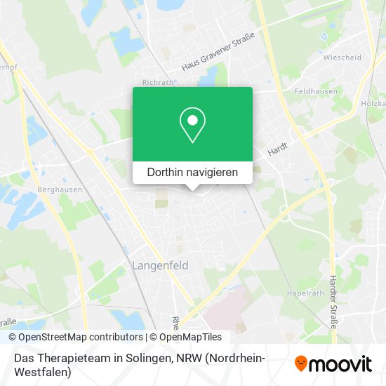 Das Therapieteam in Solingen Karte