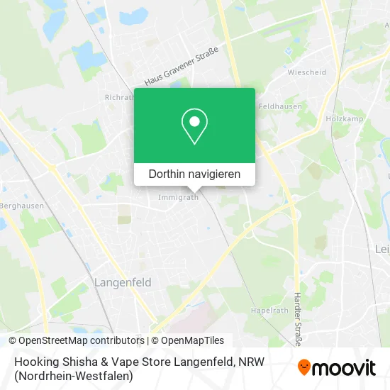 Hooking Shisha & Vape Store Langenfeld Karte
