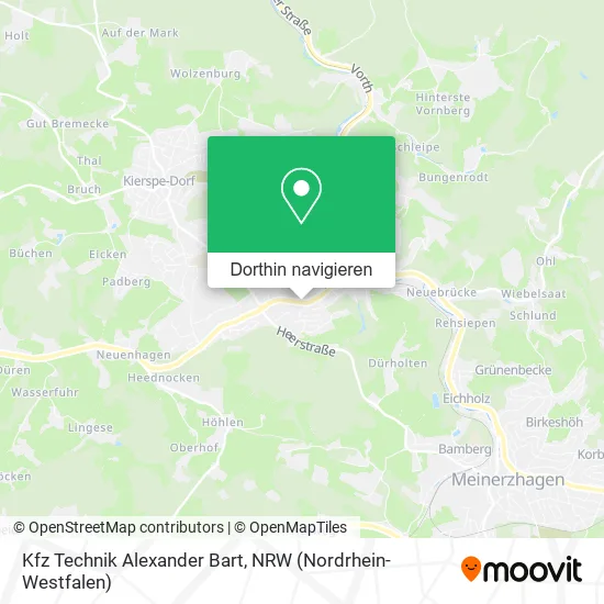 Kfz Technik Alexander Bart Karte