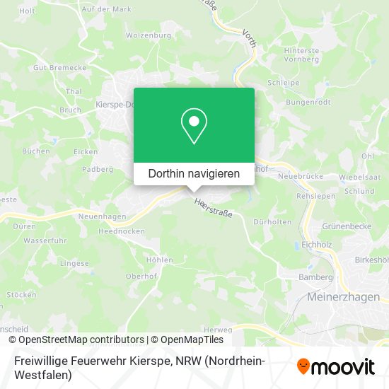 Freiwillige Feuerwehr Kierspe Karte