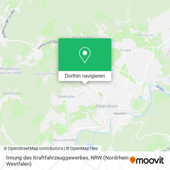 Innung des Kraftfahrzeuggewerbes Karte