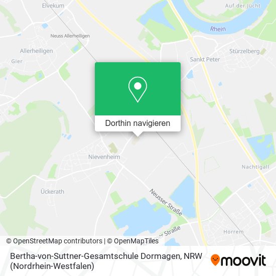 Bertha-von-Suttner-Gesamtschule Dormagen Karte