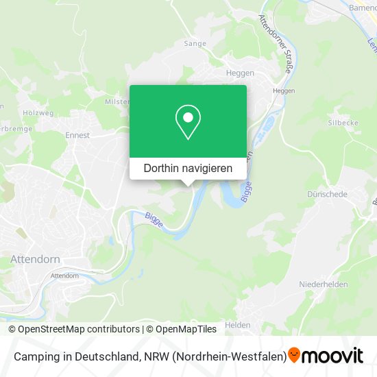 Camping in Deutschland Karte