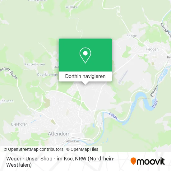 Weger - Unser Shop - im Ksc Karte