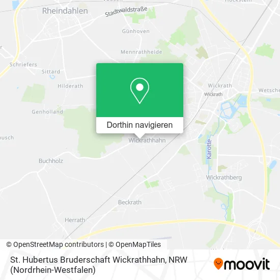 St. Hubertus Bruderschaft Wickrathhahn Karte