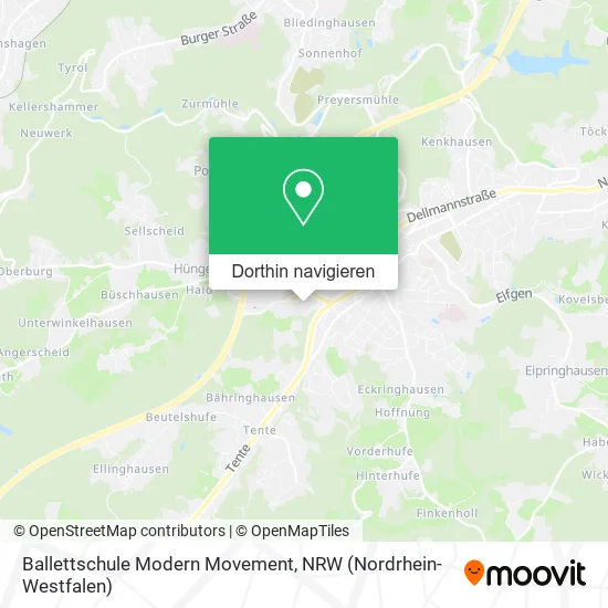 Ballettschule Modern Movement Karte