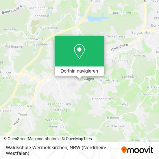 Waldschule Wermelskirchen Karte