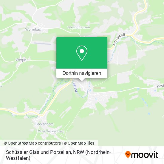 Schüssler Glas und Porzellan Karte