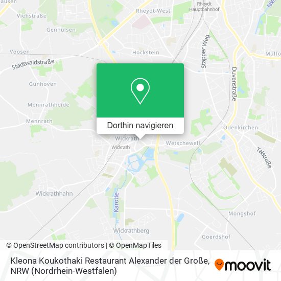 Kleona Koukothaki Restaurant Alexander der Große Karte