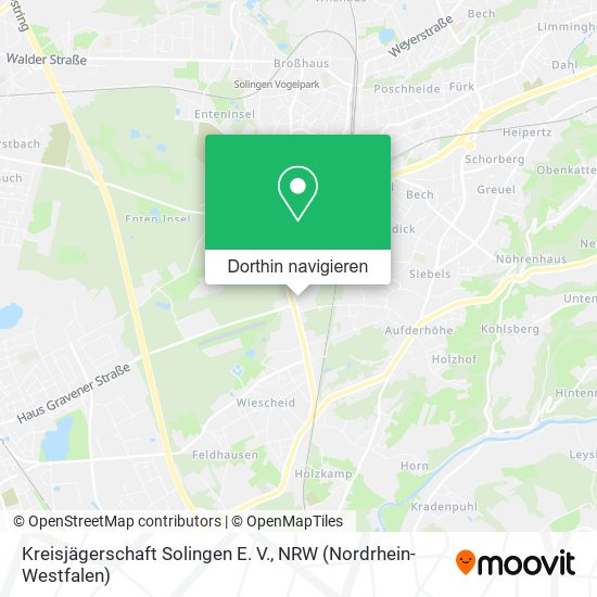 Kreisjägerschaft Solingen E. V. Karte