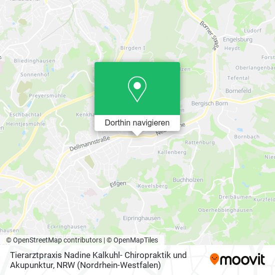 Tierarztpraxis Nadine Kalkuhl- Chiropraktik und Akupunktur Karte