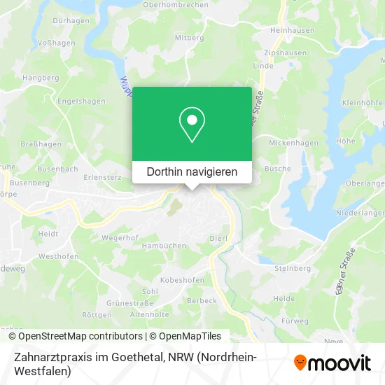 Zahnarztpraxis im Goethetal Karte