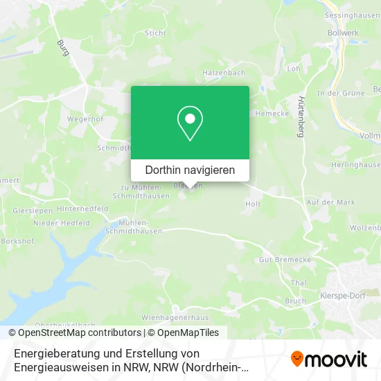 Energieberatung und Erstellung von Energieausweisen in NRW Karte