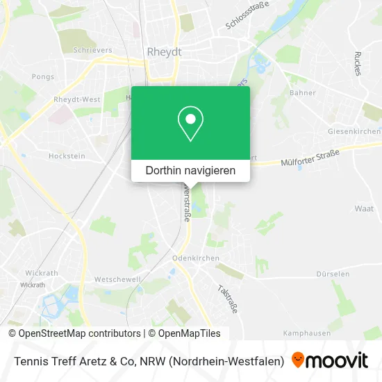 Tennis Treff Aretz & Co Karte