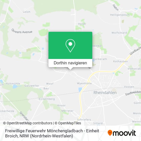 Freiwillige Feuerwehr Mönchengladbach - Einheit Broich Karte