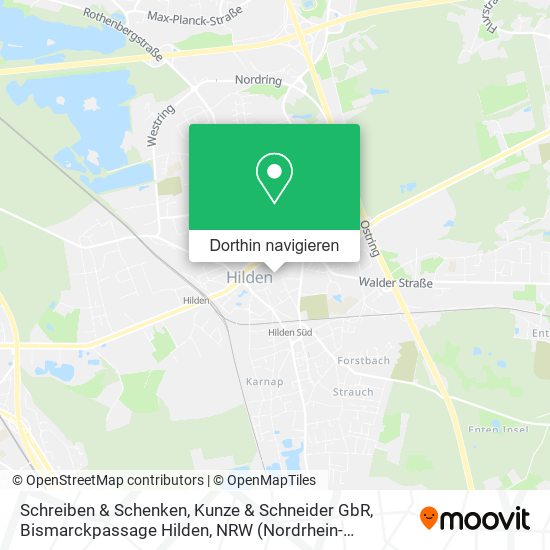 Schreiben & Schenken, Kunze & Schneider GbR, Bismarckpassage Hilden Karte