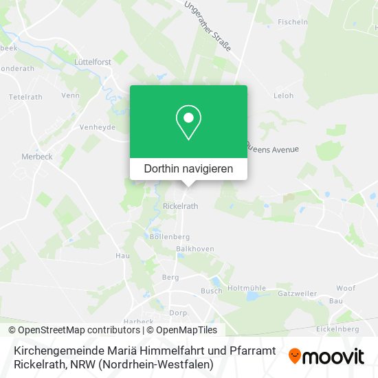 Kirchengemeinde Mariä Himmelfahrt und Pfarramt Rickelrath Karte