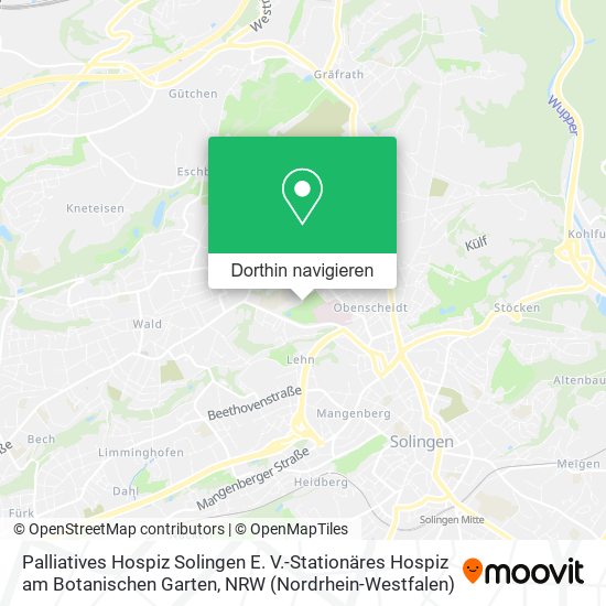 Palliatives Hospiz Solingen E. V.-Stationäres Hospiz am Botanischen Garten Karte