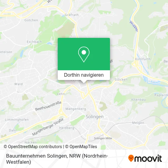 Bauunternehmen Solingen Karte