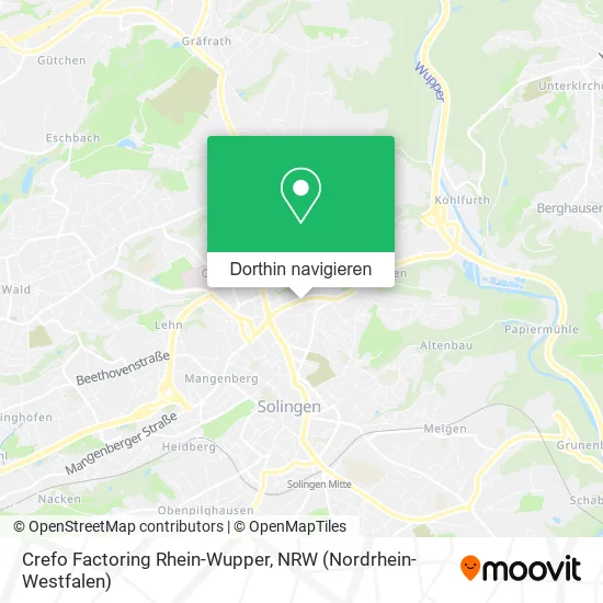 Crefo Factoring Rhein-Wupper Karte