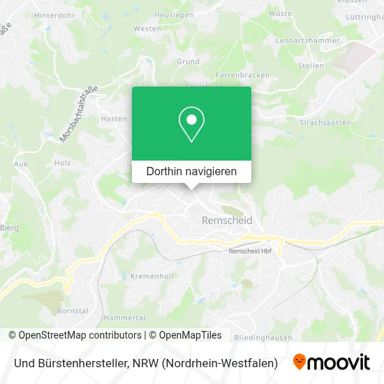 Und Bürstenhersteller Karte