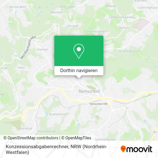 Konzessionsabgabenrechner Karte