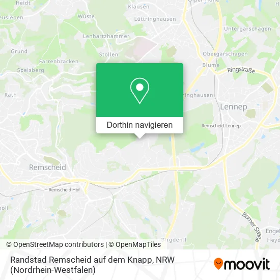 Randstad Remscheid auf dem Knapp Karte