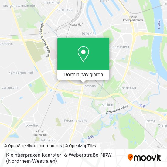 Kleintierpraxen Kaarster- & Weberstraße Karte