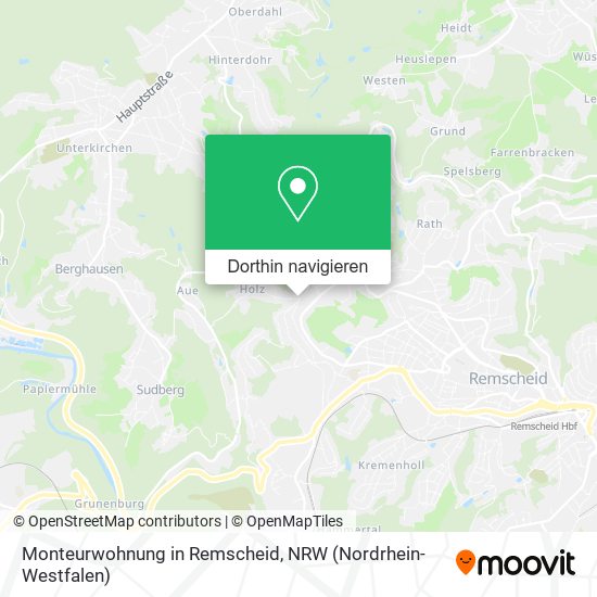 Monteurwohnung in Remscheid Karte