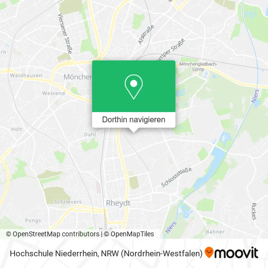 Hochschule Niederrhein Karte